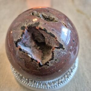 Natural Vesuvianite Geode Crystal Orb Sphere New #5